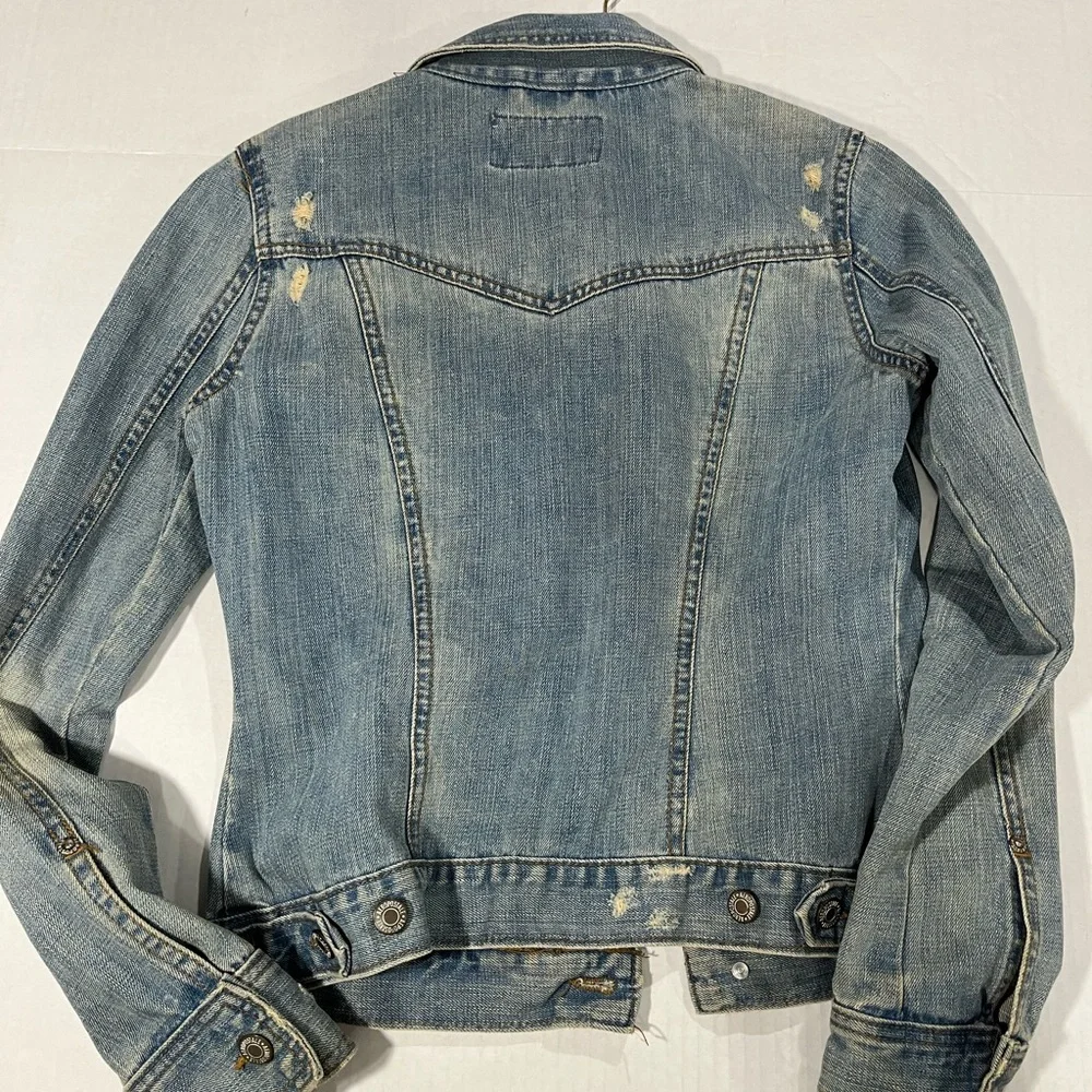 AEROPOSTALE DISTRESSED JEAN JACKET - Picture 5 of 15